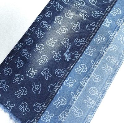 Купить Finger Design Printed Fabric Jacquard Non Elastic Denim 9,6 унций 170-180 см Тёмно-синий online manufacture