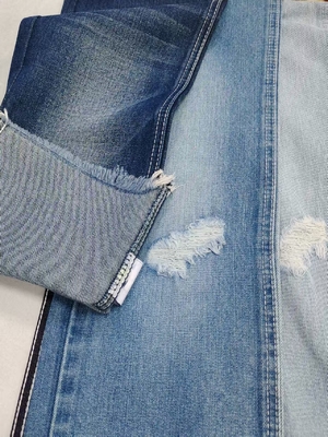 Купить Хлопковая полиэфирно-вискозная джинсовая ткань 10.9 унций ТЕМНО-ИНДИГО 12S для джинсов бойфрендов online manufacture