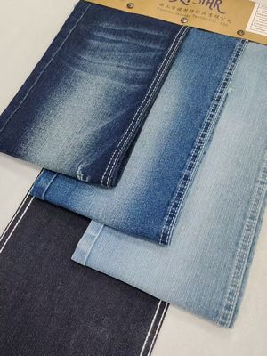 Высокоэластичная хлопчатобумажная полиэфирно-вискозная ткань DARK INDIGO Denim 10 унций для женских джинсов и брюк